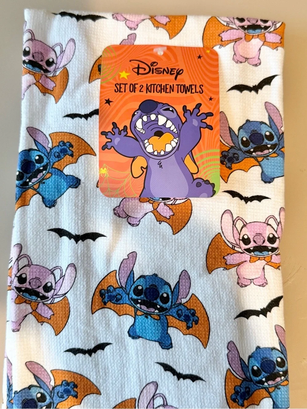 Disney Halloween Stitch Set of 2 Kitchen Towels